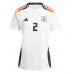 Camisa de Futebol Alemanha Antonio Rudiger #2 Equipamento Principal Europeu 2024 Manga Curta